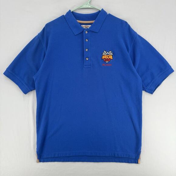 Eagle Dry Goods Other - Vintage NASCAR Cafe Orlando Polo Shirt Mens Large Blue Short Sleeve Racing